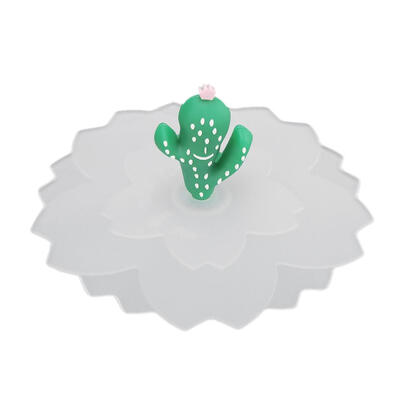 

Heat Resistant Transparent Cherry Blossom Creative Cartoon Silicone Cup Cap
