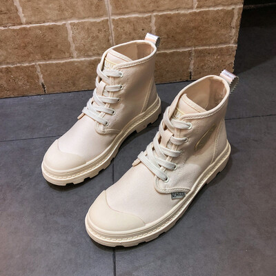 

Candy color high-heeled canvas shoes womens short boots spring&autumn single boots Korean version of the horse Dings boo
