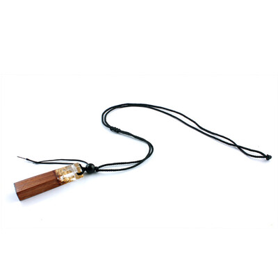 

Wooden Jewelry 1 Piece Women Necklace Handmade Vintage Resin Wood Necklaces Pendants Rope