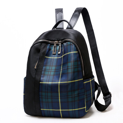 

Oxford cloth plaid shoulder bag female British big bag fashion travel bag fashion trend