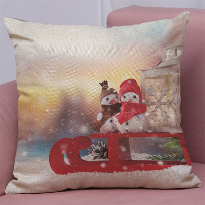 

Tailored New Christmas Cotton Linen Pillow Case Sofa Cushion Cover Home Decor