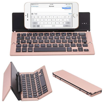 

Triple Folding Wireless Bluetooth Keyboard for iOSAndroid PhoneTablet PC