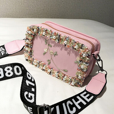 

Tailored Womens Shoulder Bag Ethnic Style Diagonal Cross Bag Solid Color Square Bag