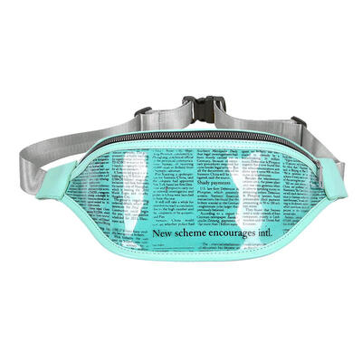 

Newspaper Print Sport Waist Handbags Women Fanny Belt Packs Small Chest Bag