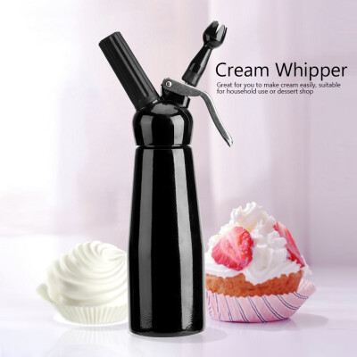 

Whipped Cream Dispenser 500mL Black Aluminum Whipped Dessert Cream Butter Dispenser Whipper Foam MakerCream Foam Maker