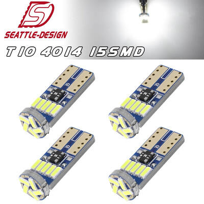 

4x Super White T10 4014 LED Dome Map License Interior Light Bulb W5W 168 192 194