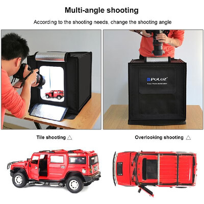 

Portable Photo Studio Box 16 inch 40cm Folding Photography Light Tent Professional Foldable Shooting Lighting Softbox with 64 LED
