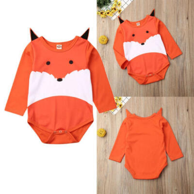 

Infant Baby Girls Boys Long Sleeve Animal Print Clothes Jumpsuit Romper Outfits