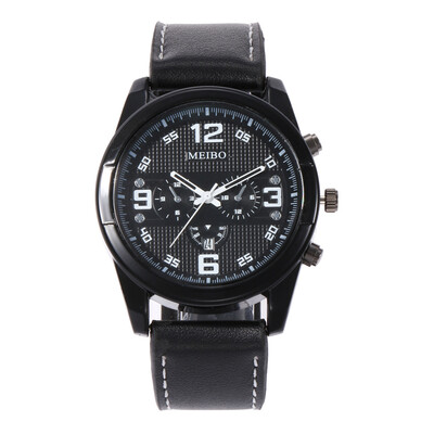 

New three-eye calendar sports watch mens simple number