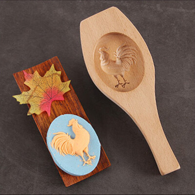 

Toponeto Flower Shapes Handmade Environmental Wooden Mooncake Mold for Ice Making