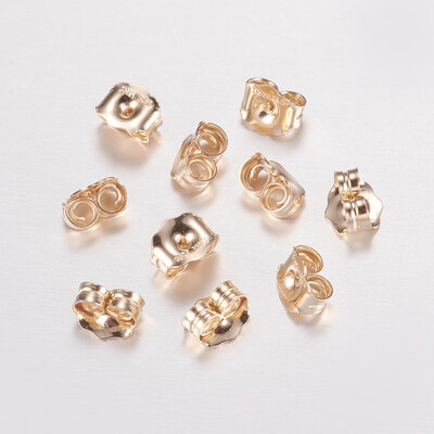 

JK Findings Yellow Gold Filled Ear Nuts 120 14K Gold Filled 5x4x25mm Hole 06mm