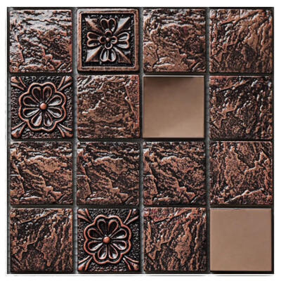 

10pcs Mosaic Tile Wall Sticker PVC Waterproof Tiles Decals Kitchen Decor