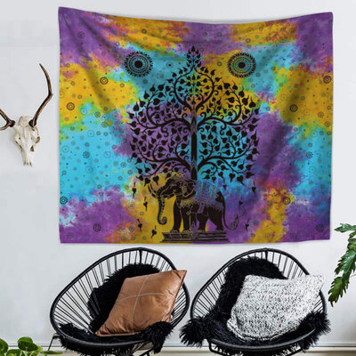 

Bohemia Tapestry Mandala Indian Elephant Wall Hanging Blankets Home Decor Polyester Beach Towel Yoga Mat Photograph Background