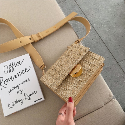 

Tailored Women Vintage Straw Bag Casual Wild Vacation Simple Weave Crossbody Bag