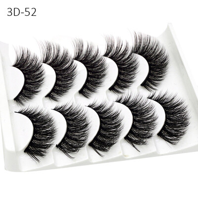 

Five Pair of False Eyelashes Natural Stereoscopic 3d Handmade False Eyelashes Makeup Lashes Makeup Tool