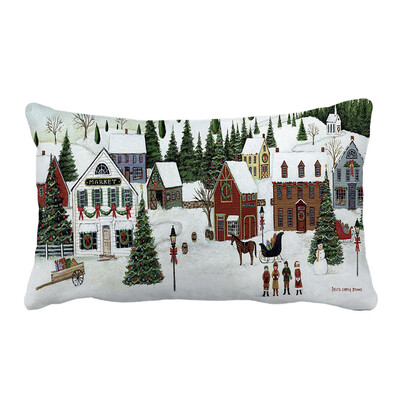 

Tailored Christmas Pillowcase Soft Sofa Cushion Home Decoration Pillow Case Waist Cushion