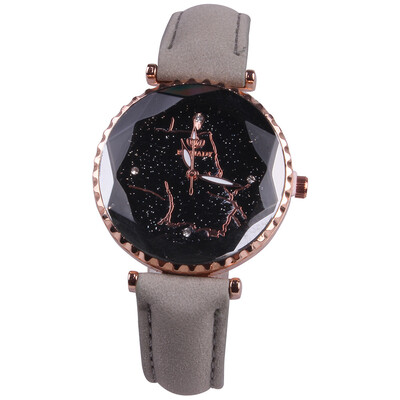 

Womens quartz watch pattern personality Korean fashion leather