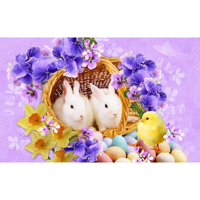 

5D DIY Full Drill Diamond Painting Easter Basket Cross Stitch Embroidery