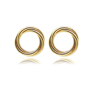 

Vintage Drop Dangle Earrings For Women Geometric ZA Metal Statement Earrings Gold Silver Color Twist Round Simple Punk Jewelry
