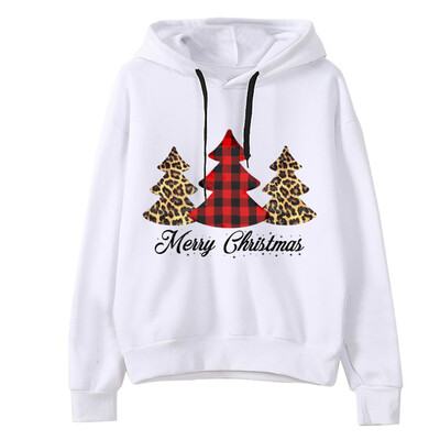 

Tailored Women Long Sleeves Christmas Tree Printing Hoodie Sweatershirt Tops Blouse