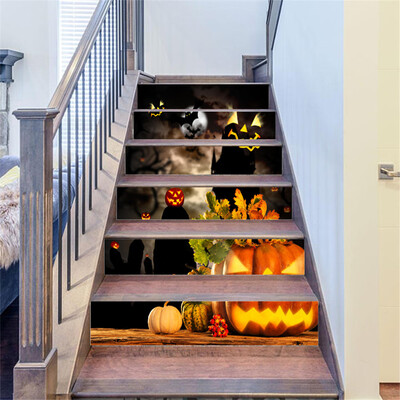 

〖Follure〗Halloween 3D Simulation stair stickers Waterproof Wall Stickers DIY Home Decor