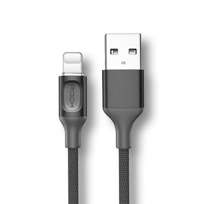 

ROCK Woven Braided USB Lightning Smart Fast Charge Charging Sync Data Cable For IPHONE-1m