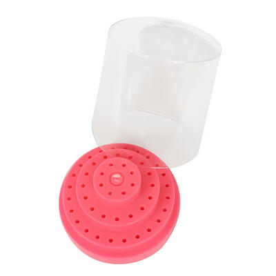 

48 Holes Nail Drill Bit Holder Stand Acrylic Cover Pro Container Manicure