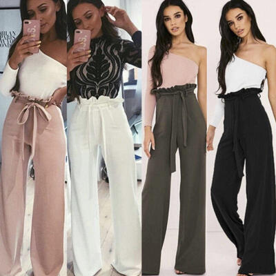 

Women Ladies Chiffon Harem Pants Elastic Waist Casual Loose Long Pants Trousers