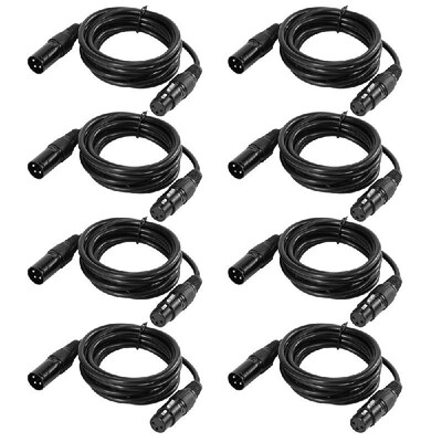 

ammoon 1M33ft XLR Cable DMX Stage Light Cable 3-Pin XLR Male to Female Plug Black PVC Jack for Moving Head Light Spotlight Par