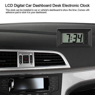 

LCD Digital Table Car Dashboard Desk Electronic Clock Date Time Calendar Display Desk ClockDigital Clock