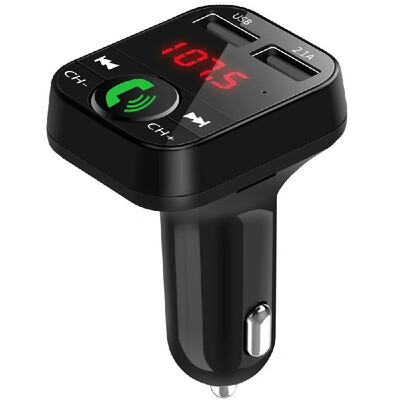 

Car Aux Audio Modulator Wireless BT Handsfree FM Transmitter LCD MP3 Player USB Auto Charge