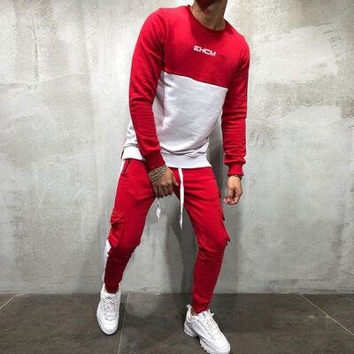 

Mens Tracksuit Top Bottom Sport Jogging Sweat Suit Trousers PantsHoodie Coat