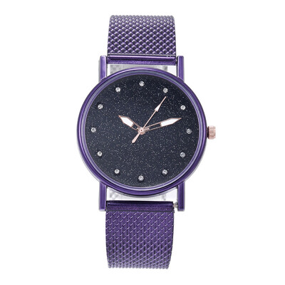 

RM Fashion Luxury Inlay Diamond Starry Dial Quartz Silicone Tape Ladies Watch