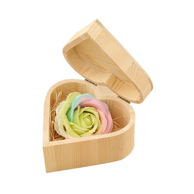 

Flower Scented Soap Bath Body Rose Petal Perfumed Soap Gift with Wood Box