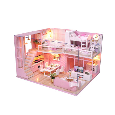 

Siaonvr 3D Wooden Dollhouse Furniture DIY Miniature Model Christmas Gifts Toys