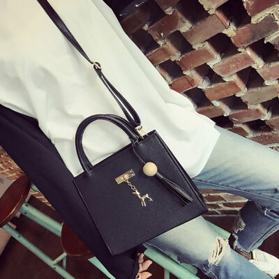 

Tailored Fashion Women Deer Crossbody Bag Shoulder Bag Handbag Tote Bags Black