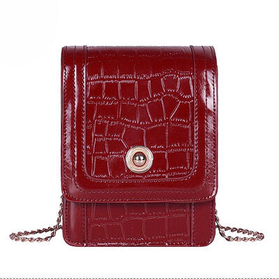

Women PU Crocodile Leather Shoulder Crossbody Bag Mini Square Phone Purse