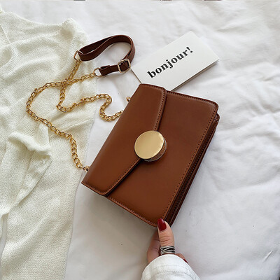 

On the new network red small bag female 2019 new wave Korean version of the wild single shoulder slung texture fashion chain small square bag