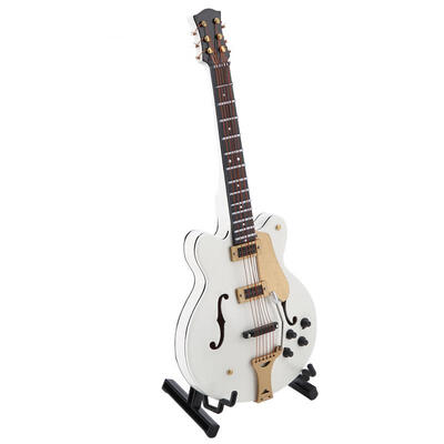 

Greensen 55in White Miniature Electric Guitar Replica with Box Instrument Model Ornament Christmas Gift