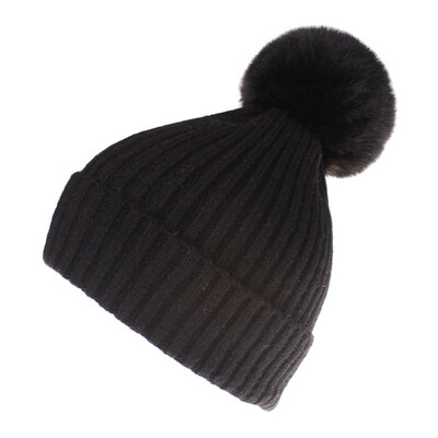 

Tailored New Women Girls Keep Warm Winter Hairball Knitted Hat Wool Hemming Hat Ski Hat