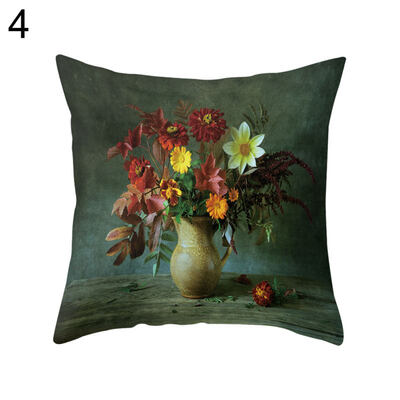

Flower Vase Throw Pillow Case Cushion Cover Sofa Bedroom Car Cafe Office Decor