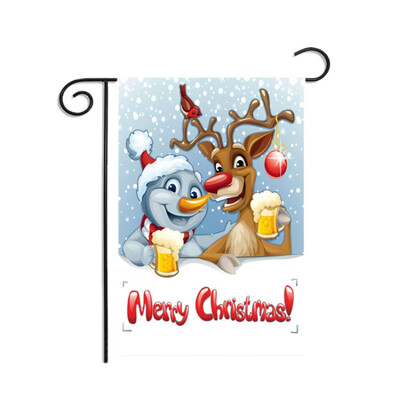 

Christmas Series Garden Flag Cartoon Printed Decorative Hanging Banner For Outdoor Yard Lawn Patio Porch Decor 2020 New Year