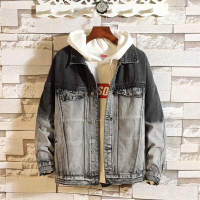 

Gobestart Mens Casual Printed Outdoor Coat Long Sleeve Cotton Outwear Chest Pocket Jacket