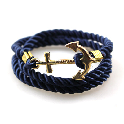 

Handmade Retro Woven Anchor Bracelet Men Vintage Bracelets