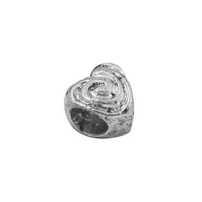 

Alloy European Heart Beads Large Hole Beads Lead Free&Cadmium Free Antique Silver about 85mm long 8mm wide 9mm thick