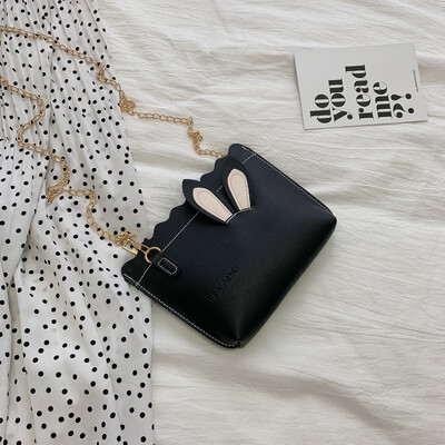 

Ins rabbit ears one shoulder Joker mini mobile phone bag Korean version of the slung small bag female 2019 on the new chain bag