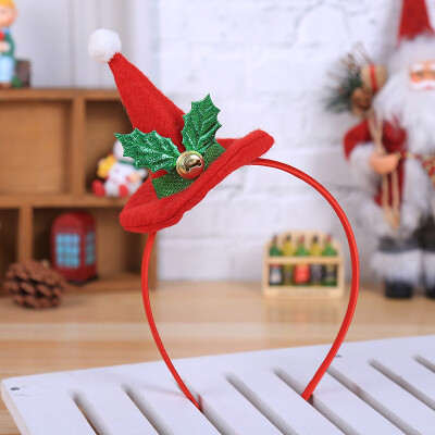 

Gobestart Hot Christmas Headband Santa Xmas Party Decor Double Hair Band Clasp Head Hoop