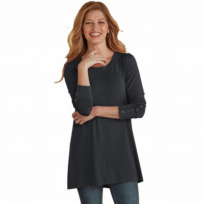 

Round neck long sleeve black bottoming shirt T-shirt womens casual womens shirt