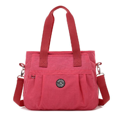

New Fashion Women Handbag Waterproof Nylon Zipper Magnetic Press Stud Closure Durable Shoulder Crossbody Bag Tote