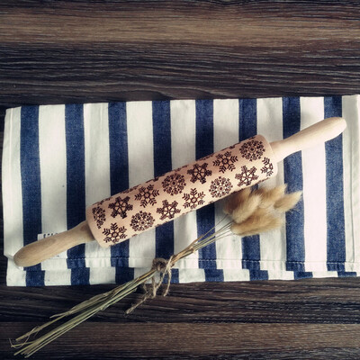

Gobestart 2018 New Christmas Rolling Pin Engraved Rolling Pin Embossed Rolling Pin